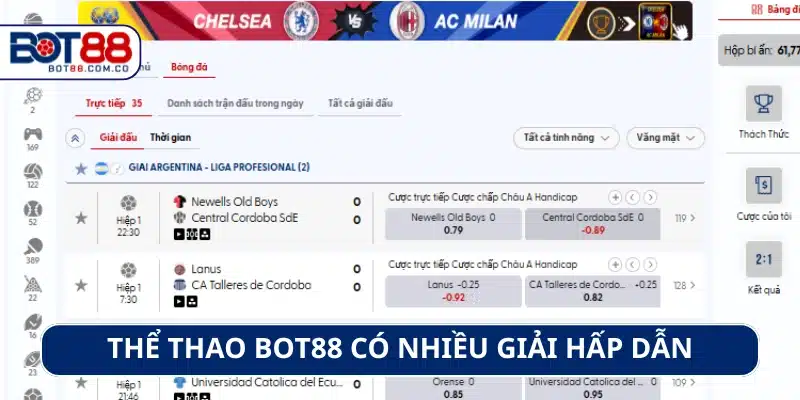 Điểm nổi bật của BOT88 là bộ môn bóng đá siêu hot